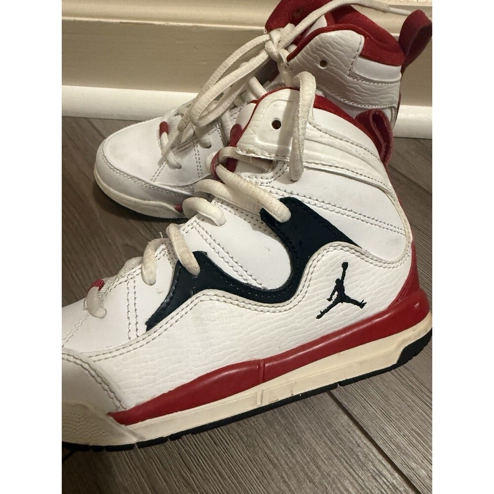 Jordan Flight TR 97 Boys 12C Mid Top Sneakers White Red Black 428828-101